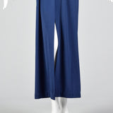 1970s Lilli Diamond Maxi Dress with Draped Neckline
