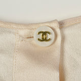 Medium Chanel Ivory Silk Shell Top 1980s