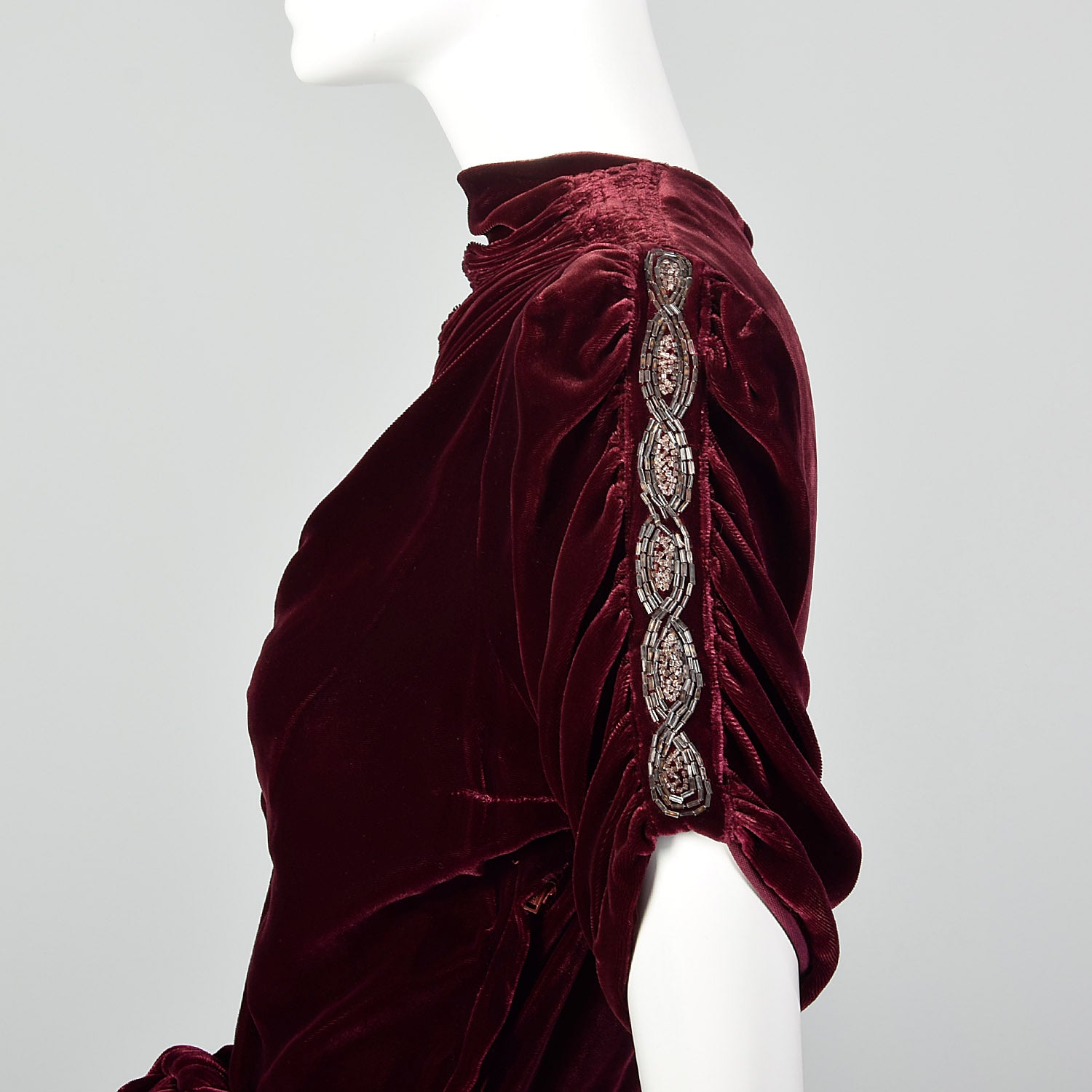 Small 1930s Silk Velvet Day Dress