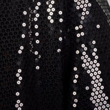 XS 1980s Black Sequin Dress Hot Pink Strapless Cocktail Mini