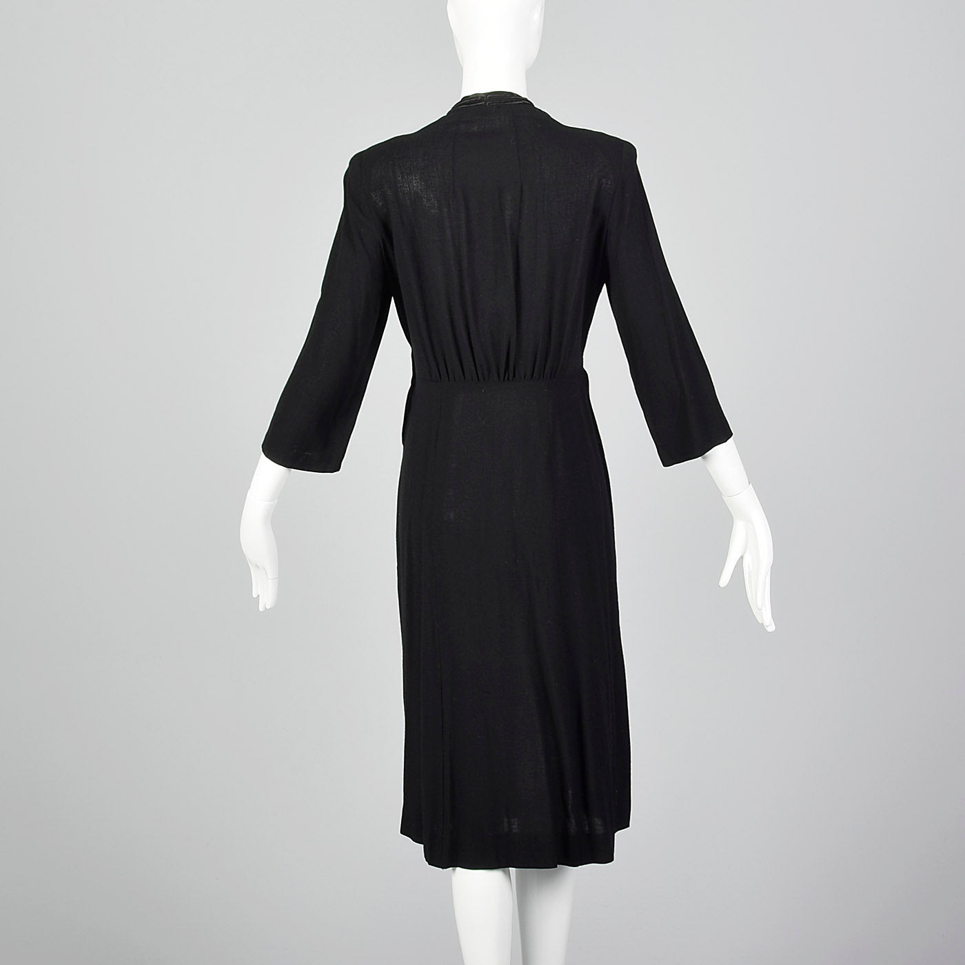 1930s Black Dress with Illusion Jacket