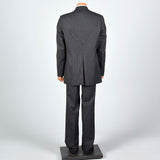 1980s Mens Calvin Klein Deadstock Charcoal Stripe Suit