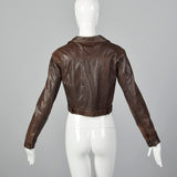 1990s Paco Rabanne Brown Leather Jacket
