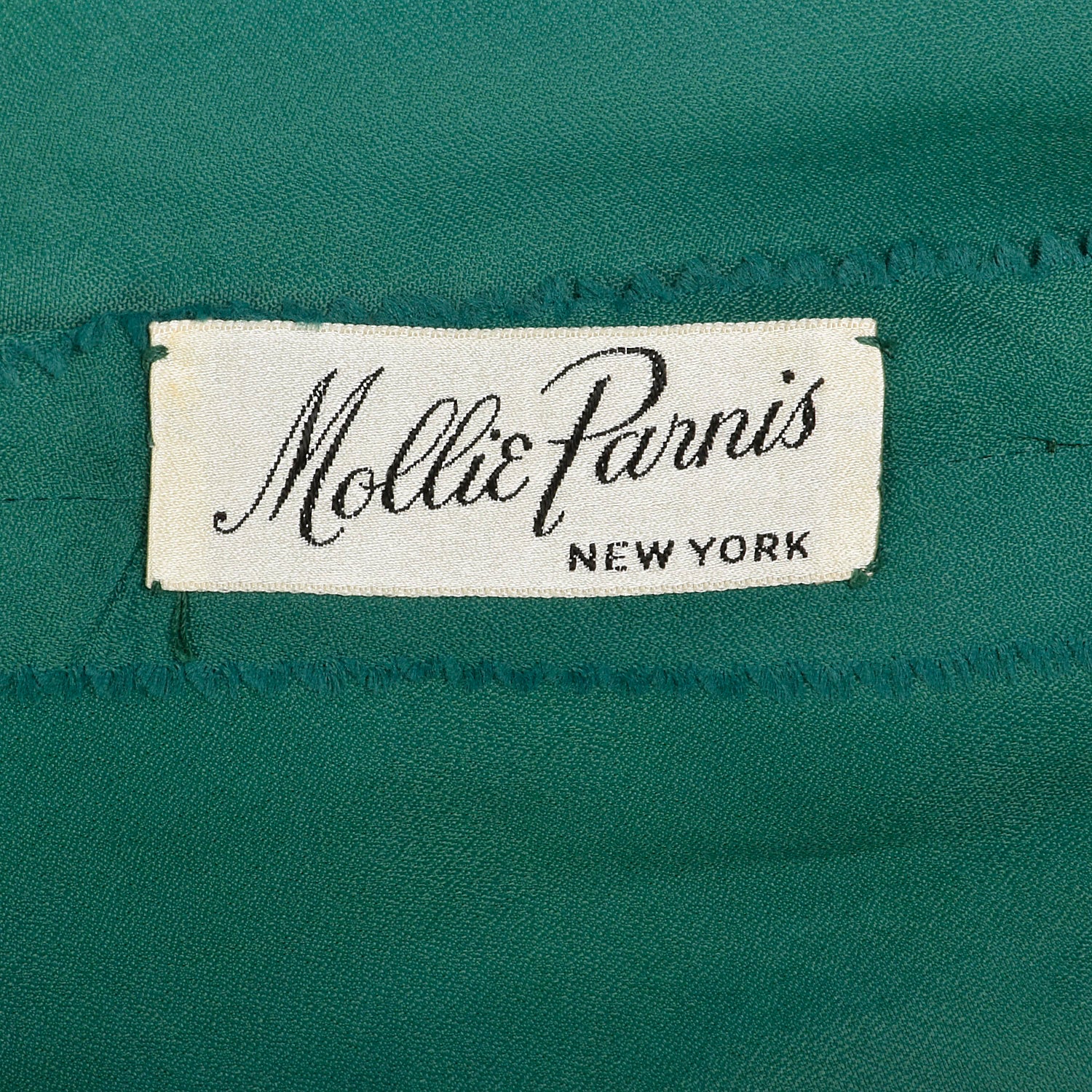 Medium 1970s Mollie Parnis Green Evening Gown Formal Maxi Dress Cape