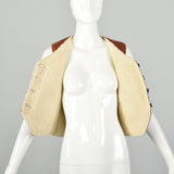 Small 1960s LL Bean Leather Vest Distressed