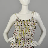 Medium Diane Von Furstenberg Romper Sleeveless Sheer Linen Summer
