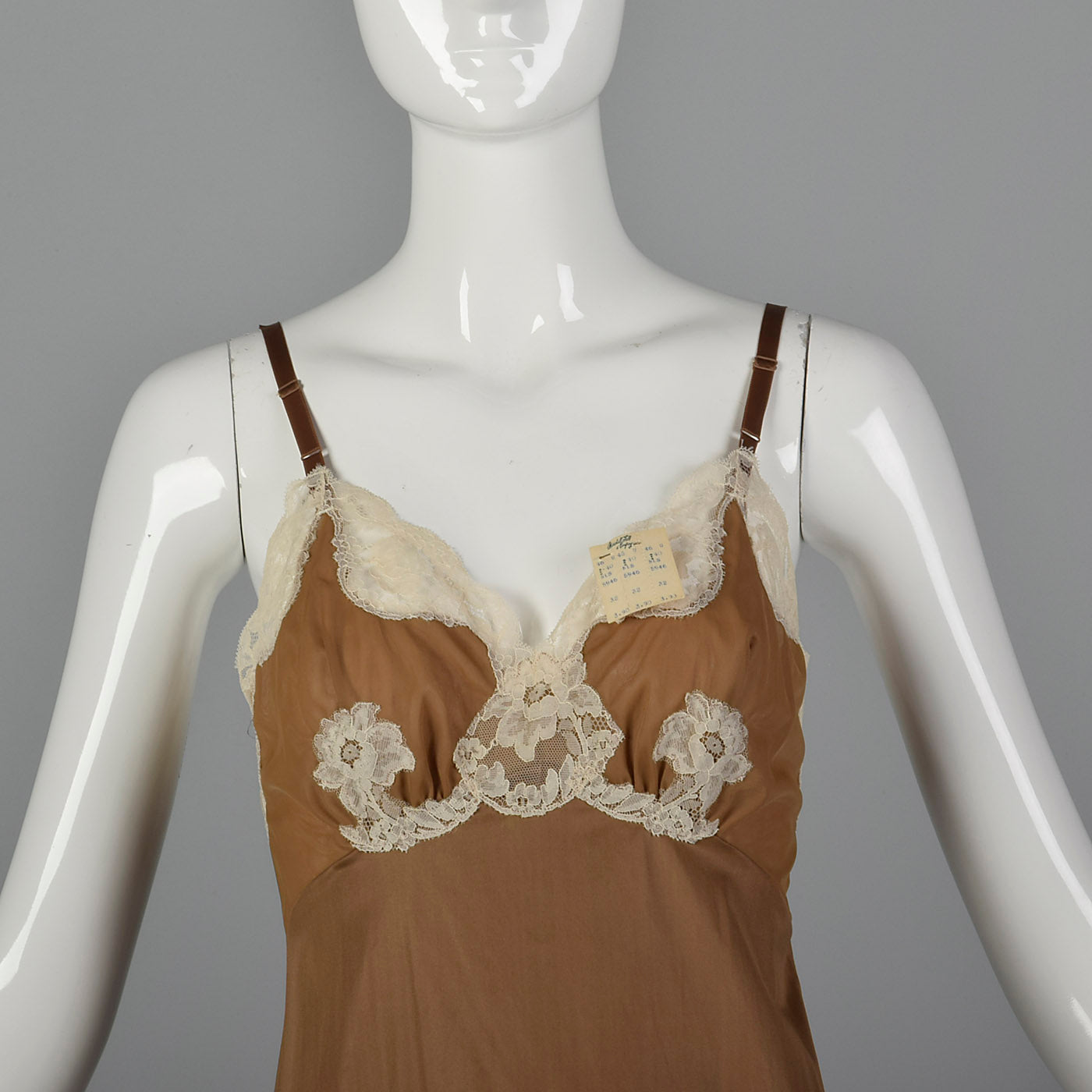 1950s Deadstock Full Slip with Lace Details