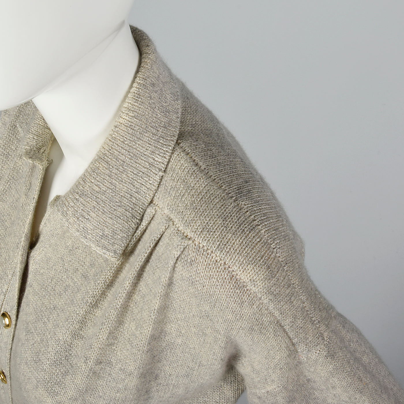 1980s St John Knit Cozy Gray Cashmere Jumpsuit