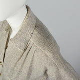 1980s St John Knit Cozy Gray Cashmere Jumpsuit