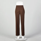 Small 1970s Brown Wide Leg Pants