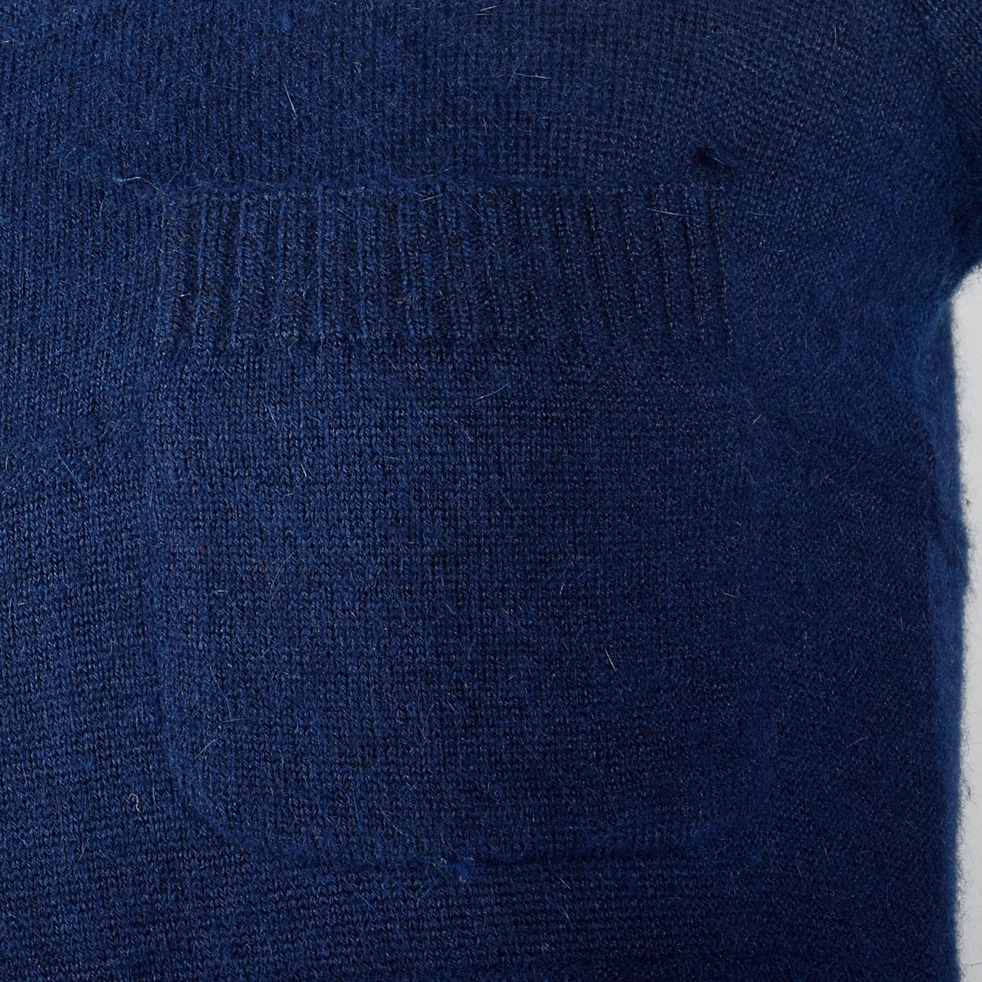 1970s Courreges Navy Blue Angora Sweater