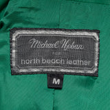 Medium Michael Hoban for North Beach Leather 1980s Green Leather Skirt Set