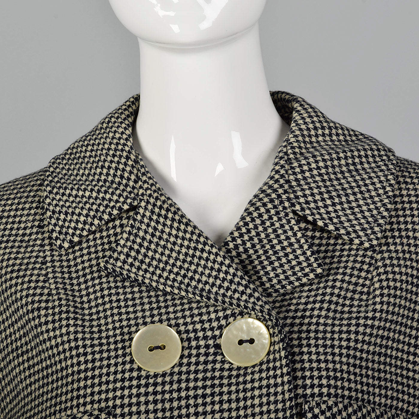 1960s Cropped Houndstooth Jacket