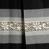1950s Black and Gray Lace Print Dress