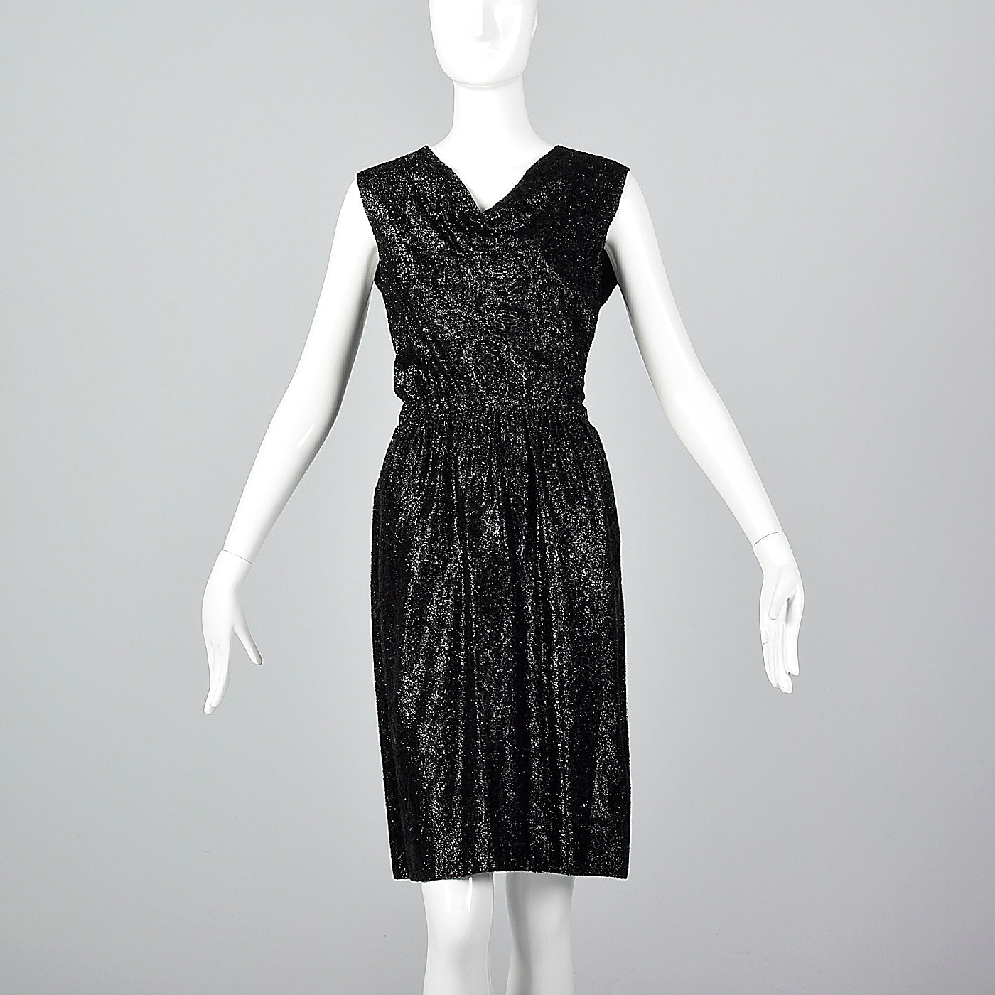 1960s Black Lurex Cocktail Dress from Marshall Field's 28 Shop