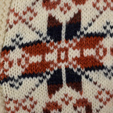 1970s Mens Shawl Collar Cardigan with Red Pattern