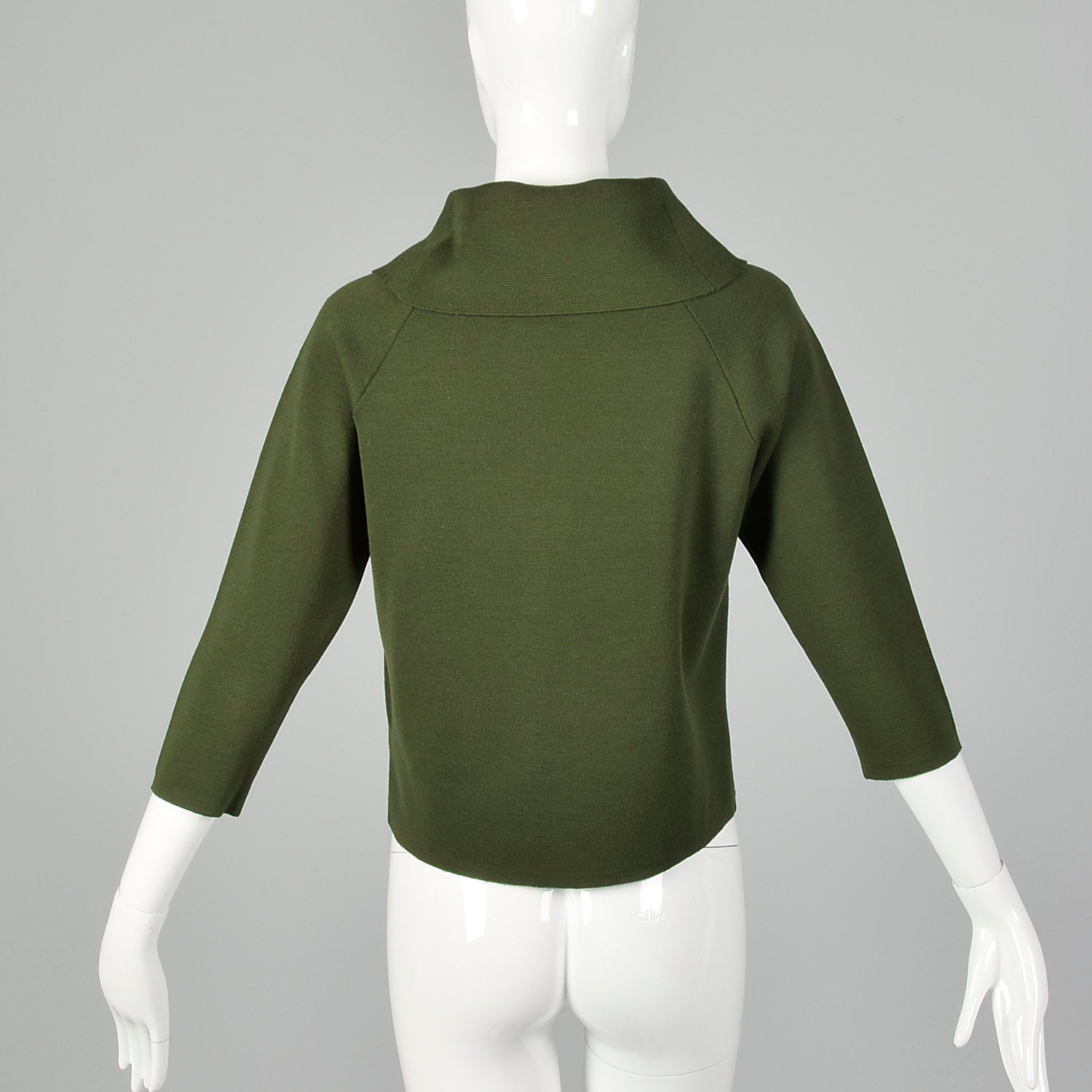 Medium 1960s Novelty Christmas Holiday Green Sweater