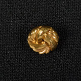 1980s Black Knit Dress with Gold Buttons