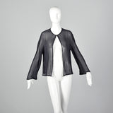 1990s Armani Sheer Navy Top