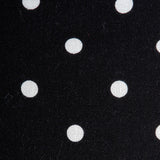 1980s I. Magnin Off Shoulder Party Dress in Black with White Polka Dots