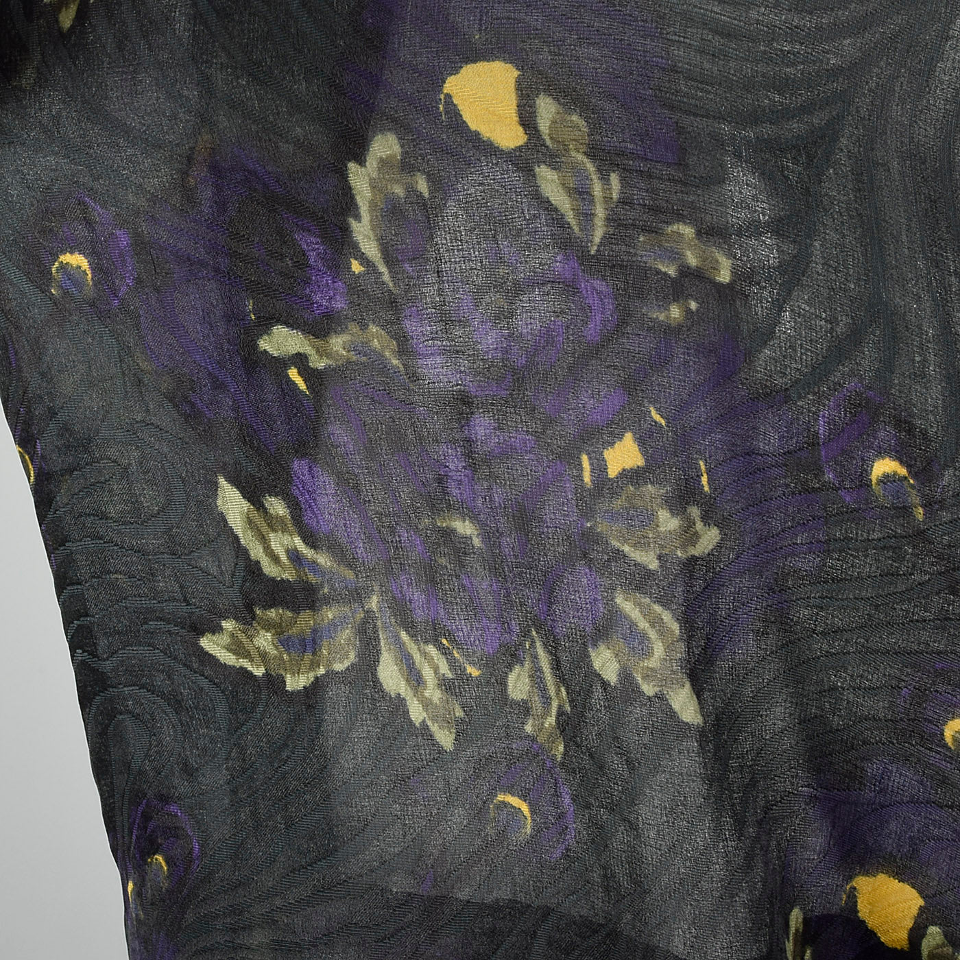 2010s Marni Green Silk and Wool Floral Top