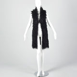 2010s Eileen Fisher Mohair Black Knit Vest