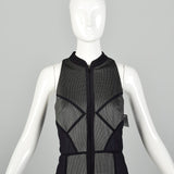 2010s Medium Nicole Miller Artelier Dress Structural Zip Front BodyCon