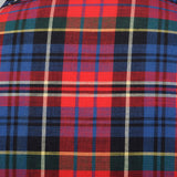 XL 1950s Red Plaid Day Dress Short Sleeve Collared Summer Shirtwaist