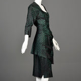 1940s Two Piece Skirt Suit with Asymmetric Jacket