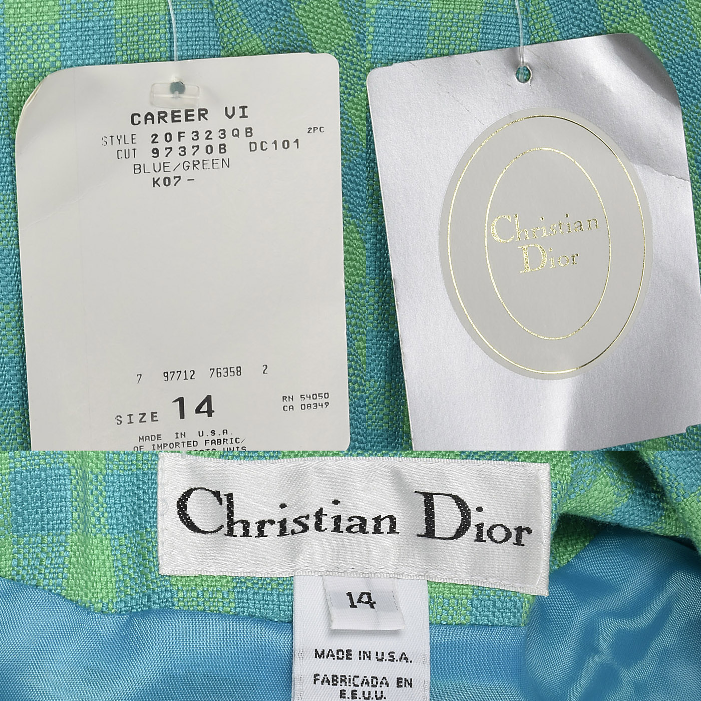 1990s Christian Dior Deadstock Skirt Suit