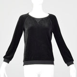 Small Sonia Rykiel 1990s Black Velour Top