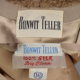 Medium 1960s Tan Three Piece Wool Skirt Suit