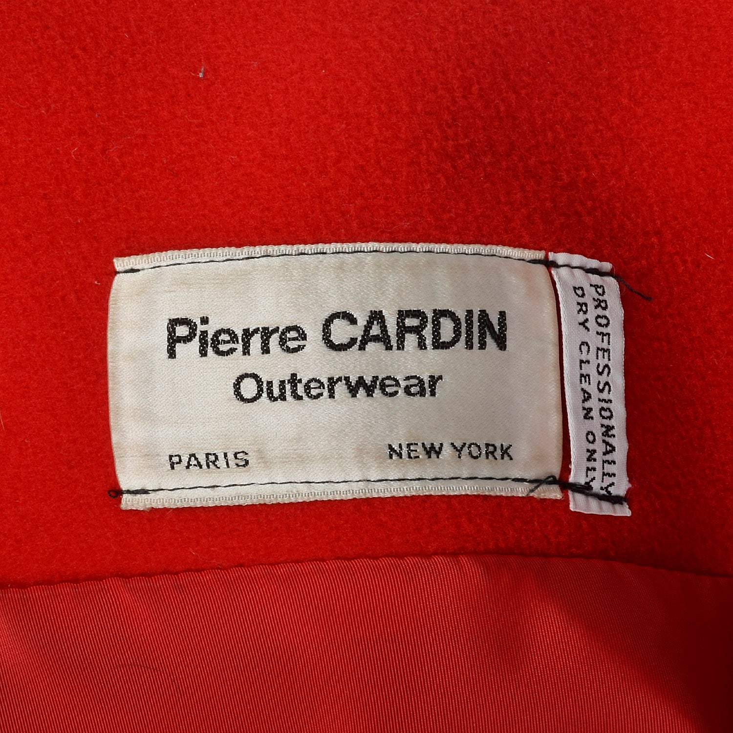 Small Pierre Cardin Red Wool Coat