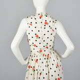1960s Oscar de la Renta Poppy Print Palazzo Jumpsuit