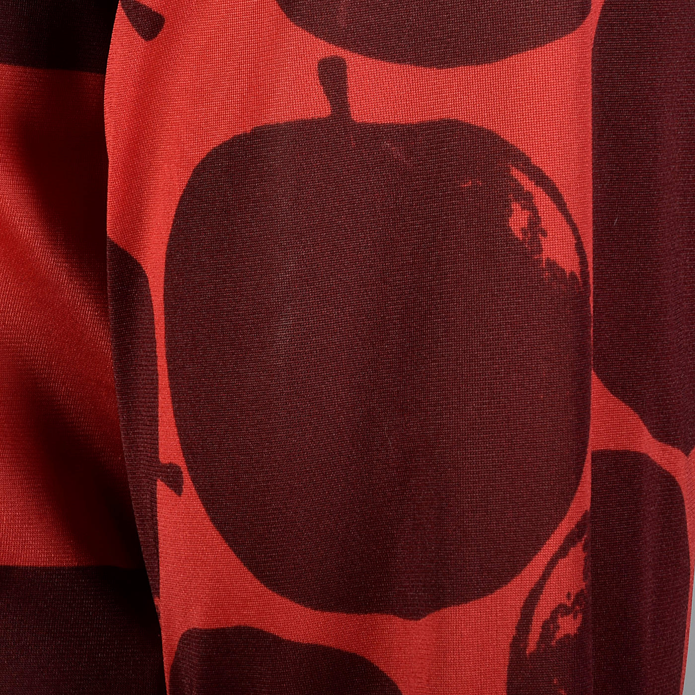 2000s Comme des Garcons Red Silky Apple and Check Print Shirt