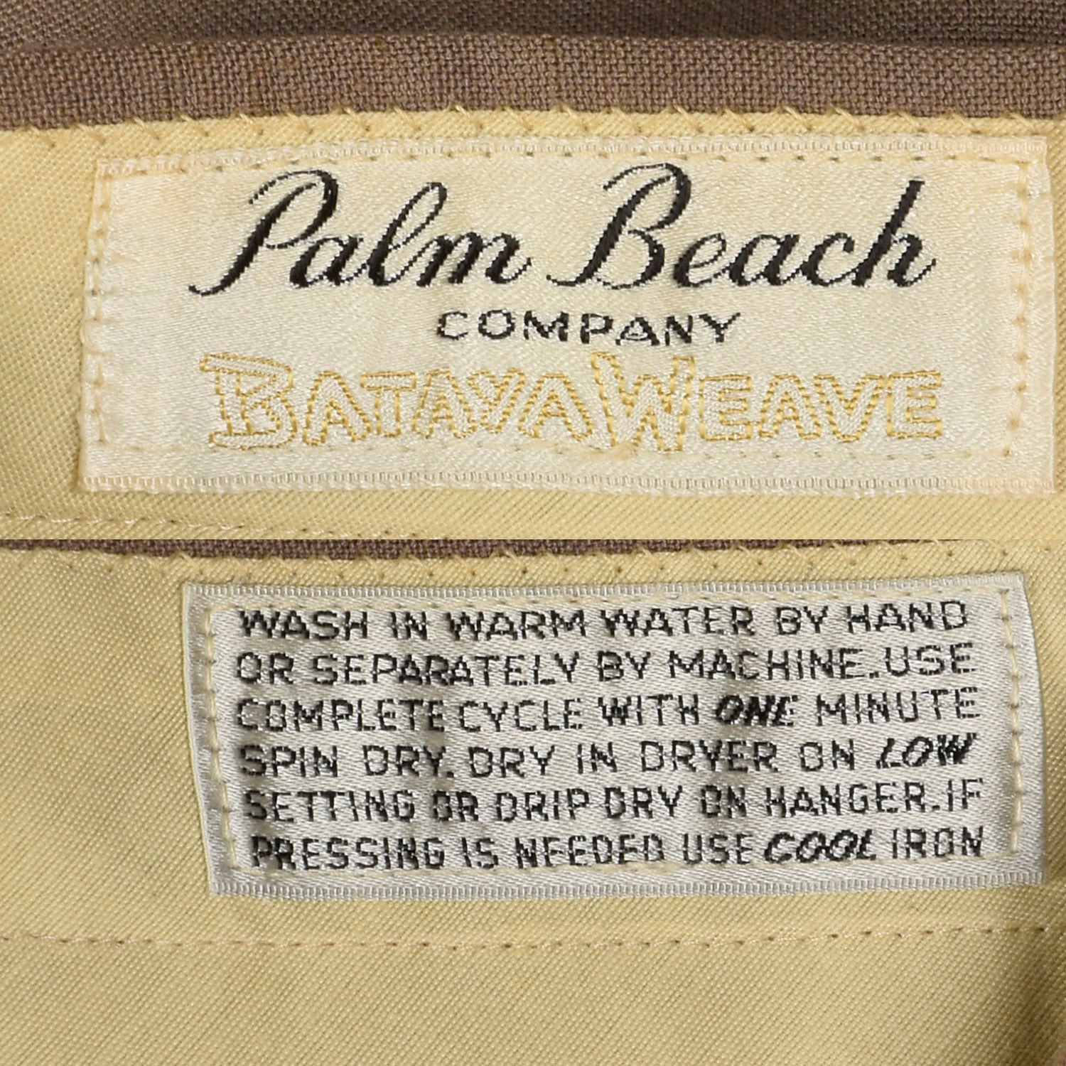 Large 1960s Palm Beach Brown Pants