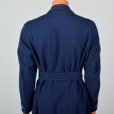 1950s Mens Pendleton Blue Wool Robe