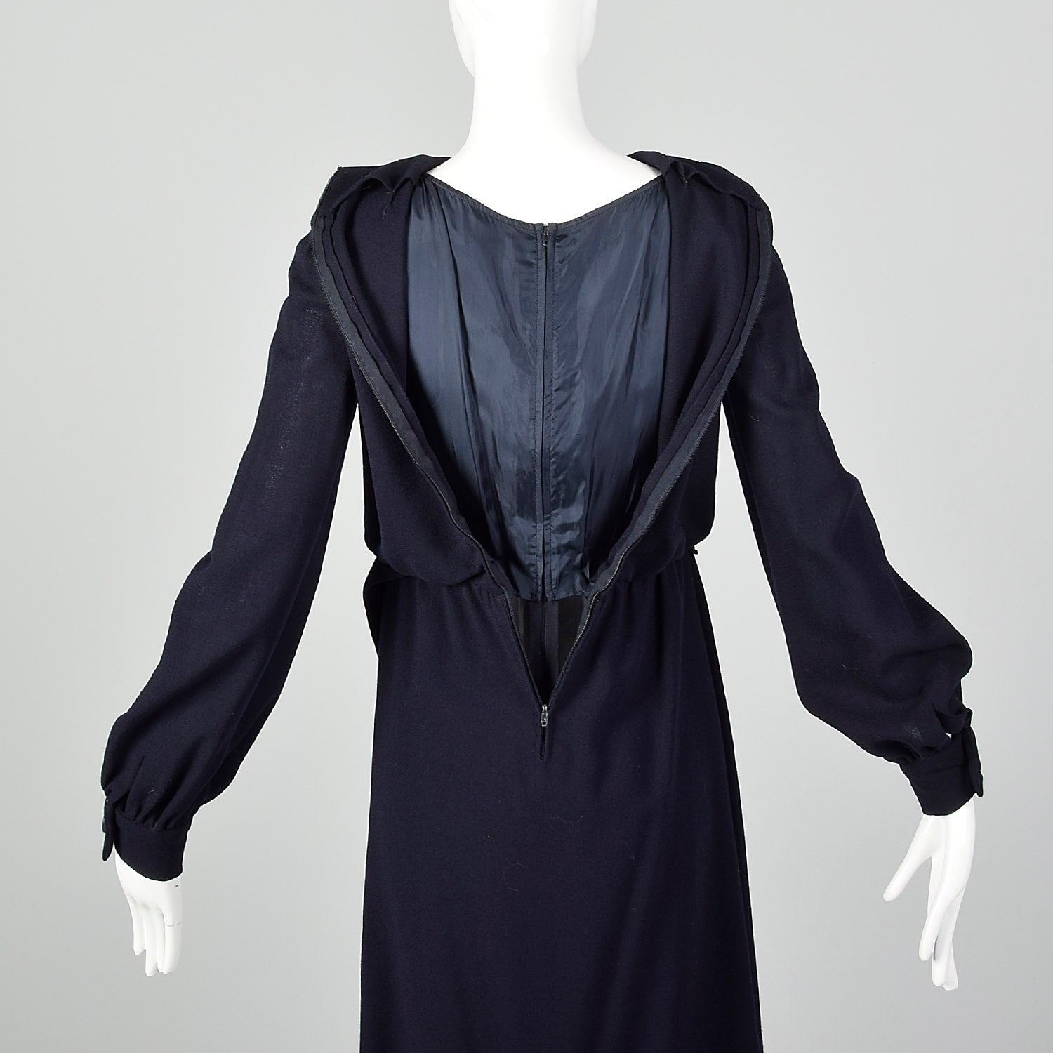 Small Geoffrey Beene 1960s Navy Blue Dress