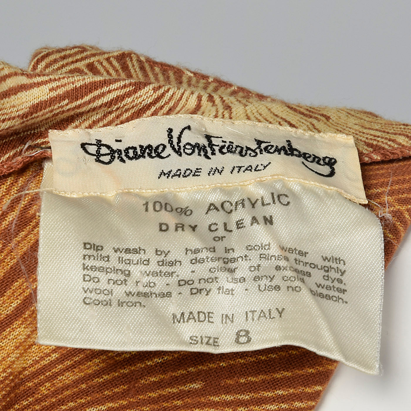 1970s Diane Von Furstenberg Brown Knit Dress