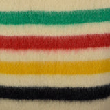 Medium 1950s Hudson Bay Striped Wool Blanket Coat Cozy Autumn Outerwear