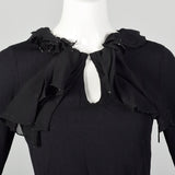 XS Black Long Sleeve Silk Knit Top