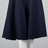 1980s Louis Feraud Blue Skirt with Matching Open Jacket