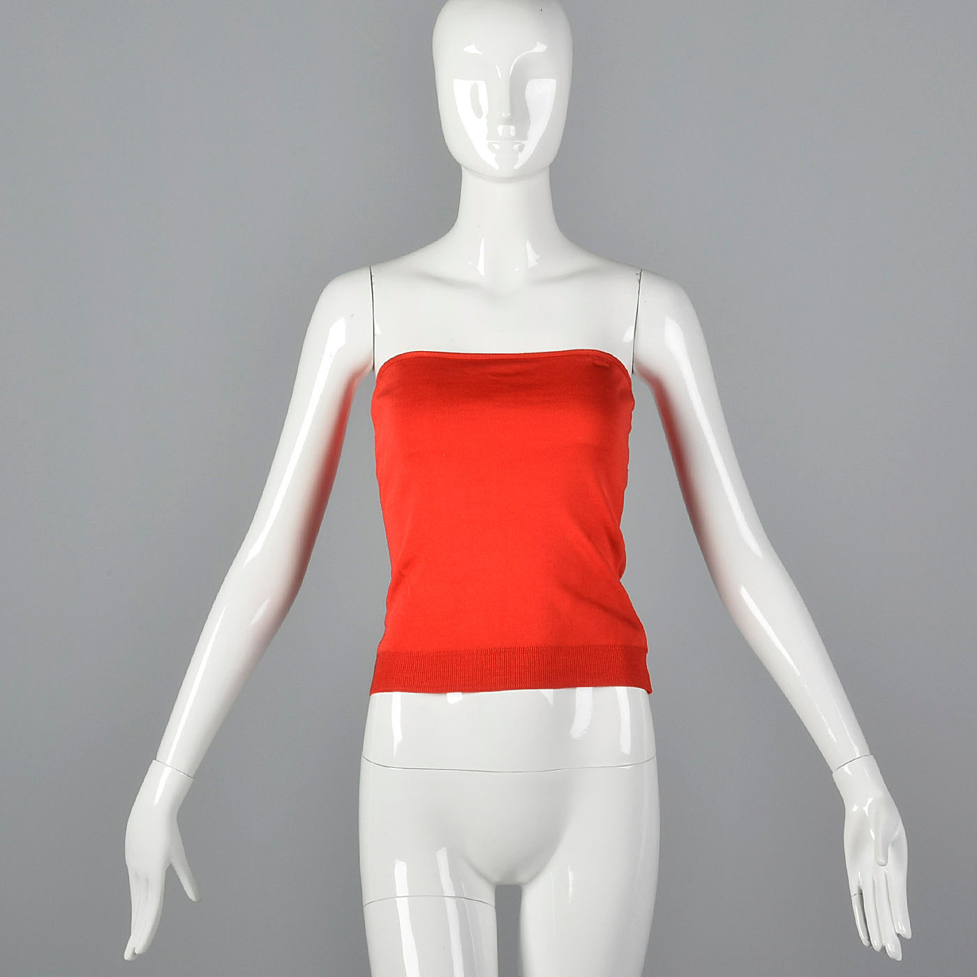 1970s Bill Haire Shiny Red Tube Top