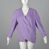 1980s Bernard Perris Lavender Wrap Coat