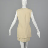 1970s Byblos High Waist Skirt and Tunic Vest Set