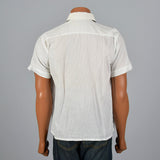 1950s Deadstock White Sanforized Cotton Shirt