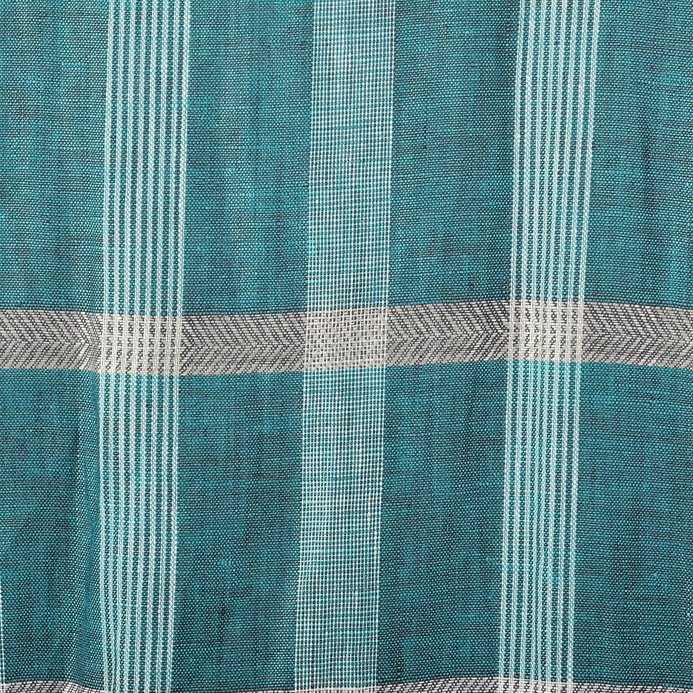 1990s Ted Lapidus Mens Blue Plaid Shirt