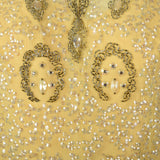 1960s Yellow Chiffon Beaded Dress