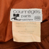 Small Courrèges 1960s Rust Brown Wool Skirt