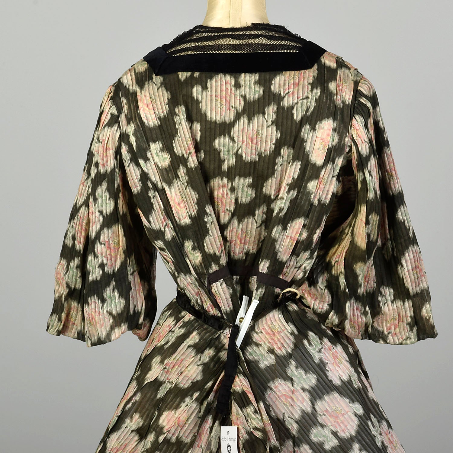 Large 1800s Set Cotton Top Floral Victorian Skirt Study As Is